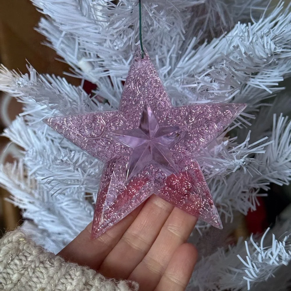 Pink Star Holiday Ornament